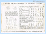 Simplicity 8449: 1950s Rare Misses Swing Back Coat Sz 32B Vintage Sewing Pattern
