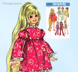 1960s VTG Simplicity Sewing Pattern 8519 Cute 17.5 Inch High Heel Doll Clothes
