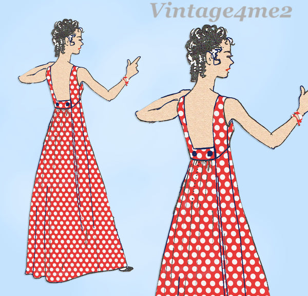 1960s Vintage Designer Spadea Sewing Pattern 61869 Uncut Misses Evening Gown 32 B