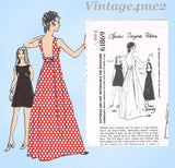 1960s Vintage Designer Spadea Sewing Pattern 61869 Uncut Misses Evening Gown 32 B