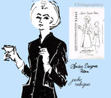 1960s Vintage Designer Spadea Sewing Pattern N-1041 Uncut Misses Coat Sz 34 Bust