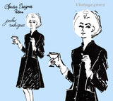 1960s Vintage Designer Spadea Sewing Pattern N-1041 Uncut Misses Coat Sz 34 Bust