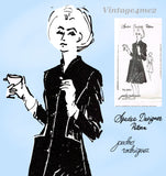 1960s Vintage Designer Spadea Sewing Pattern NA-2025 Uncut Misses Coat 37.5 Bust