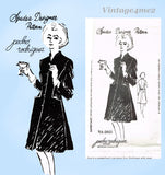 1960s Vintage Designer Spadea Sewing Pattern NA-2025 Uncut Misses Coat 37.5 Bust