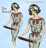 1960s Vintage Designer Spadea Sewing Pattern NA-2045 Uncut Misses Dress Sz 34 B