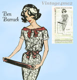 1960s Vintage Designer Spadea Sewing Pattern NA-2045 Lovely Misses Dress Sz 34 B