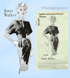 1950s Vintage Spadea Sewing Pattern NS-229 Uncut Joset Walker Cocktail Dress 38 B