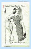 1960s Vintage Designer Spadea Sewing Pattern Y-1246 Brigance Misses Dress 34.5B
