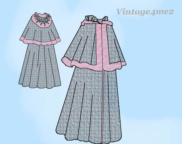 Standard 8327: 1900s Rare Uncut Infants Hooded Cloak Vintage Sewing Pattern