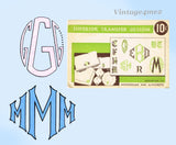 1940s Vintage Superior Embroidery Transfer 114 Vintage Uncut Monograms for Linens