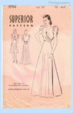 Original circa 1938 Superior Pattern No. 9704 - Evening Gown