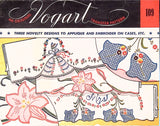 1940s Vintage Vogart Embroidery Transfer 109 Uncut Bold Applique Pillowcase Ends