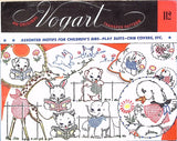 1940s Vintage Vogart Embroidery Transfer 112 Uncut Mother Goose Layette Bib Trim