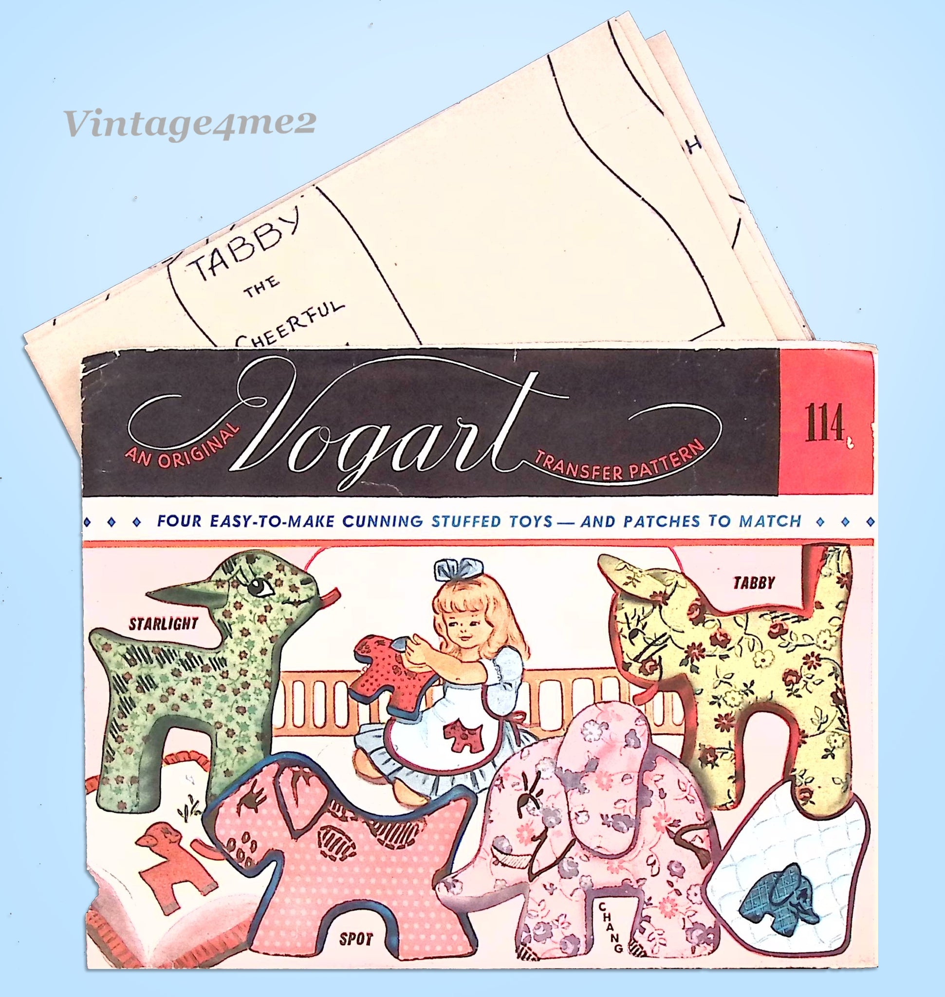 1960s VTG Vogart Embroidery Transfer 711 Uncut Deer and Flowers Vanity –  Vintage4me2