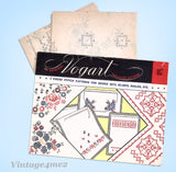 1950s Vintage Vogart Embroidery Transfer 117 Classic Cross Stitch Linen Motifs