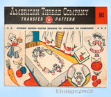 1950s Vintage Vogart Embroidery Transfer 103 Uncut Comic Cute Chef & Maid Motifs