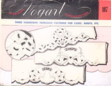 1940s Cutwork His & Hers Pillowcase Transfer Uncut Vogart Heirloom Embroidery