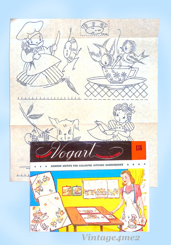 1950s Vintage Workbasket Embroidery Transfer 2968 DOW Bird Tea Towels –  Vintage4me2