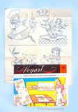 1950s Vintage Vogart Embroidery Transfer 136 Anthro Dishes Maid Chef Tea Towels