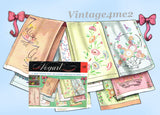 1950s Vintage Vogart Embroidery Transfer 149 Uncut Floral Guest Towel Motifs