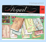 1950s Vintage Vogart Embroidery Transfer 149 Uncut Floral Guest Towel Motifs
