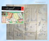 1950s Vintage Vogart Embroidery Transfer 149 Uncut Floral Guest Towel Motifs