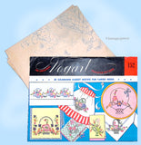 1950s Vintage Vogart Embroidery Transfer 152 Uncut Baskets Flowers Mixed Motifs