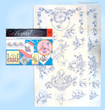 1950s Vintage Vogart Embroidery Transfer 152 Uncut Baskets Flowers Mixed Motifs
