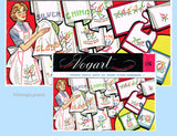 1950s Vintage Vogart Embroidery Transfer 186 Uncut Dancing Dishes & Veggie Motif