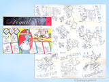 1950s Vintage Vogart Embroidery Transfer 197 Uncut Helpful TV Puppy Tea Towels