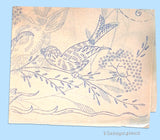 1950s VTG Vogart Embroidery Transfer 206 Uncut Deer and Flowers Vanity Scarf