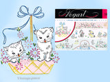 1950s Vintage Vogart Embroidery Transfer 240 Perky Pups Childrens Pillowcases