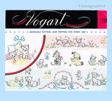 1950s Vintage Vogart Embroidery Transfer 240 Perky Pups Childrens Pillowcases