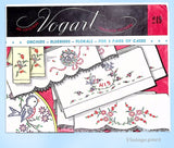1950s Vintage Vogart Embroidery Transfer 249 Orchids & Bluebird Pillowcases ORIG
