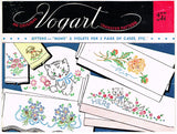 1950s Uncut Vogart Embroidery Transfer 257 Kittens & Mums Floral Pillowcases