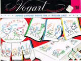 1950s Vintage Vogart Embroidery Transfer 260 Uncut Cute Vita-Ball Tea Towels
