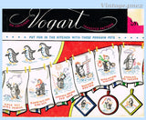 1950s Original Vintage Vogart Embroidery Transfer 284 Uncut Pengiun Tea Towels
