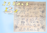1950s Vintage Vogart Embroidery Transfer 296 Uncut Ugly Ducking Fairytale RARE