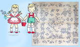 1950s Vintage Vogart Embroidery Transfer 297 Uncut Hansel & Gretel Fairytale Motifs