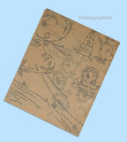 1950s VTG Vogart Embroidery Transfer 606 Uncut Duckling Motifs Baby Clothes Trim