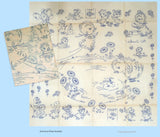 1950s VTG Vogart Embroidery Transfer 606 Uncut Duckling Motifs Baby Clothes Trim