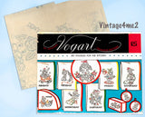 1950s Vintage Vogart Embroidery Transfer 625 Uncut DOW Playful Poodle Tea Towels
