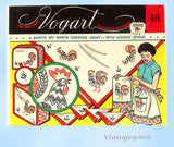 1950s Vintage Vogart Embroidery Transfer 646 Uncut Rooster Dinette Set Original