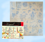 1950s Vintage Vogart Embroidery Transfer 657 Uncut Busy as a Bee Tea Towels ORIG
