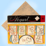 1950s Vintage Vogart Embroidery Transfer 662 Uncut DOW Bears Tea Towel Set ORIG