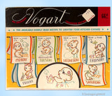 1950s Vintage Vogart Embroidery Transfer 662 Uncut DOW Bears Tea Towel Set ORIG