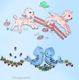 1950s Vintage Vogart Embroidery Transfer 665 Uncut Sweet Dream Kitten Pillowcases