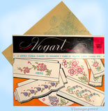 1950s Vintage Vogart Embroidery Transfer 667 Charming Set of Floral Pillowcases