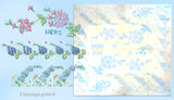 1950s Vintage Vogart Embroidery Transfer 667 Charming Set of Floral Pillowcases