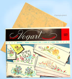 1960s Uncut Vogart Embroidery Transfer 669 Kittens & Mums Floral Pillowcases